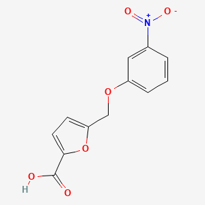 molecular formula C12H9NO6 B2939307 5-[(3-硝基苯氧基)甲基]呋喃-2-羧酸 CAS No. 861225-55-0