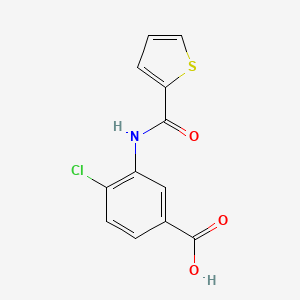 molecular formula C12H8ClNO3S B2939308 4-Chloro-3-[(thiophene-2-carbonyl)-amino]-benzoic acid CAS No. 379254-57-6