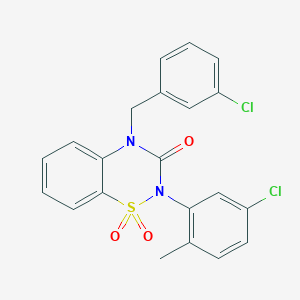 4-(3-chlorobenzyl)-2-(5-chloro-2-methylphenyl)-2H-1,2,4-benzothiadiazin-3(4H)-one 1,1-dioxide