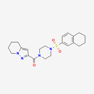 (4-((5,6,7,8-Tetrahydronaphthalen-2-yl)sulfonyl)piperazin-1-yl)(4,5,6,7-tetrahydropyrazolo[1,5-a]pyridin-2-yl)methanone