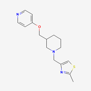 4-({1-[(2-Methyl-1,3-thiazol-4-yl)methyl]piperidin-3-yl}methoxy)pyridine