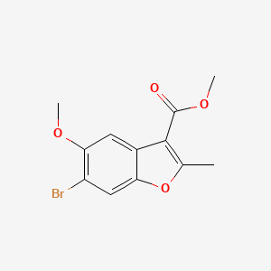 molecular formula C12H11BrO4 B2939325 Methyl 6-bromo-5-methoxy-2-methyl-1-benzofuran-3-carboxylate CAS No. 315237-30-0