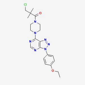 3-chloro-1-(4-(3-(4-ethoxyphenyl)-3H-[1,2,3]triazolo[4,5-d]pyrimidin-7-yl)piperazin-1-yl)-2,2-dimethylpropan-1-one