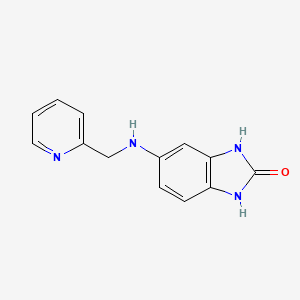 molecular formula C13H12N4O B2939331 5-[(pyridin-2-ylmethyl)amino]-1,3-dihydro-2H-benzimidazol-2-one CAS No. 876898-01-0