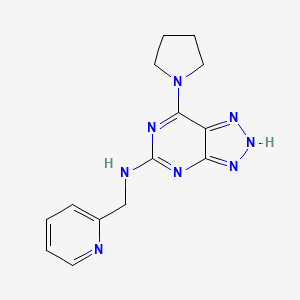 N-(pyridin-2-ylmethyl)-7-(pyrrolidin-1-yl)-3H-[1,2,3]triazolo[4,5-d]pyrimidin-5-amine