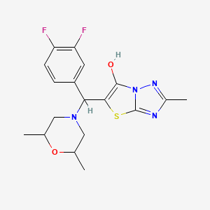 5-((3,4-Difluorophenyl)(2,6-dimethylmorpholino)methyl)-2-methylthiazolo[3,2-b][1,2,4]triazol-6-ol