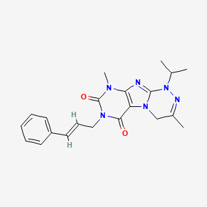7-cinnamyl-1-isopropyl-3,9-dimethyl-1,4-dihydro-[1,2,4]triazino[3,4-f]purine-6,8(7H,9H)-dione