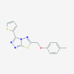 6-[(4-Methylphenoxy)methyl]-3-(2-thienyl)[1,2,4]triazolo[3,4-b][1,3,4]thiadiazole