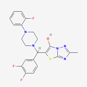 5-((3,4-Difluorophenyl)(4-(2-fluorophenyl)piperazin-1-yl)methyl)-2-methylthiazolo[3,2-b][1,2,4]triazol-6-ol