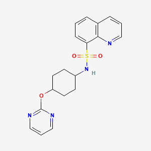 N-((1r,4r)-4-(pyrimidin-2-yloxy)cyclohexyl)quinoline-8-sulfonamide