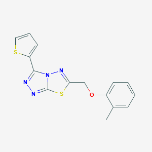 6-[(2-Methylphenoxy)methyl]-3-(2-thienyl)[1,2,4]triazolo[3,4-b][1,3,4]thiadiazole