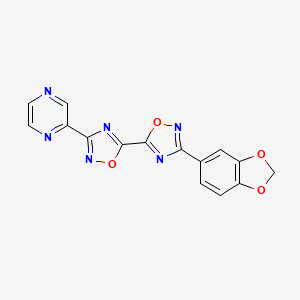 3-(1,3-Benzodioxol-5-yl)-3'-pyrazin-2-yl-5,5'-bi-1,2,4-oxadiazole