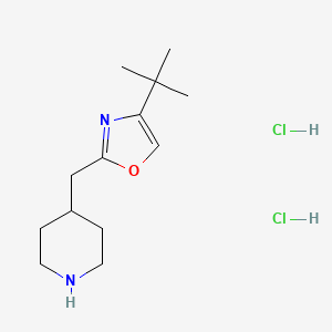 4-(tert-Butyl)-2-(piperidin-4-ylmethyl)oxazole dihydrochloride