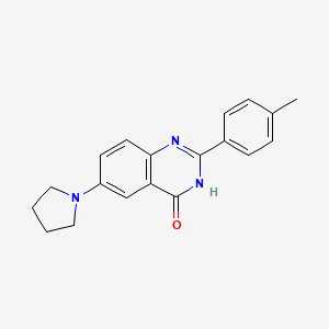 2-(4-methylphenyl)-6-(1-pyrrolidinyl)-4(3H)-quinazolinone