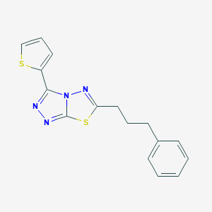 6-(3-Phenylpropyl)-3-(2-thienyl)[1,2,4]triazolo[3,4-b][1,3,4]thiadiazole