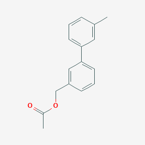 molecular formula C16H16O2 B2939370 3'-Methyl-[1,1'-biphenyl]-3'yl)methyl acetate CAS No. 2108463-42-7