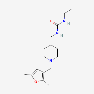 molecular formula C16H27N3O2 B2939385 1-((1-((2,5-Dimethylfuran-3-yl)methyl)piperidin-4-yl)methyl)-3-ethylurea CAS No. 1234900-42-5