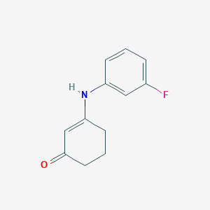 3-[(3-Fluorophenyl)amino]cyclohex-2-en-1-one