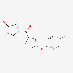 4-(3-((5-methylpyridin-2-yl)oxy)pyrrolidine-1-carbonyl)-1H-imidazol-2(3H)-one
