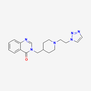 molecular formula C18H22N6O B2939403 3-[[1-[2-(Triazol-1-yl)ethyl]piperidin-4-yl]methyl]quinazolin-4-one CAS No. 2380097-74-3