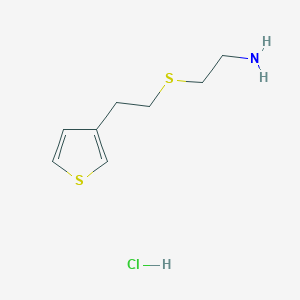 2-(2-Thiophen-3-ylethylsulfanyl)ethanamine;hydrochloride
