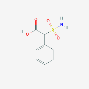 molecular formula C8H9NO4S B2939413 2-Phenyl-2-sulfamoylacetic acid CAS No. 17550-98-0