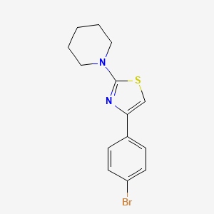 molecular formula C14H15BrN2S B2939416 4-(4-Bromophenyl)-2-(Piperidin-1-yl)Thiazole CAS No. 125488-16-6