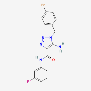 molecular formula C16H13BrFN5O B2939417 5-amino-1-(4-bromobenzyl)-N-(3-fluorophenyl)-1H-1,2,3-triazole-4-carboxamide CAS No. 899736-67-5