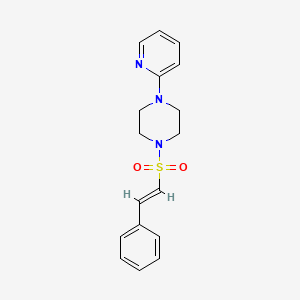 molecular formula C17H19N3O2S B2939421 (E)-1-(pyridin-2-yl)-4-(styrylsulfonyl)piperazine CAS No. 380192-46-1