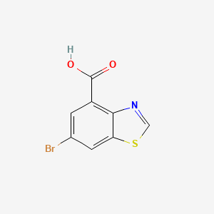 molecular formula C8H4BrNO2S B2939428 6-Bromobenzo[d]thiazole-4-carboxylic acid CAS No. 1784111-07-4