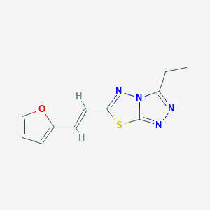 molecular formula C11H10N4OS B293943 3-Ethyl-6-[2-(2-furyl)vinyl][1,2,4]triazolo[3,4-b][1,3,4]thiadiazole 