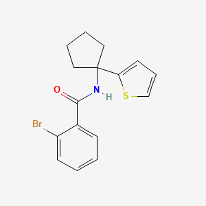 2-bromo-N-(1-(thiophen-2-yl)cyclopentyl)benzamide