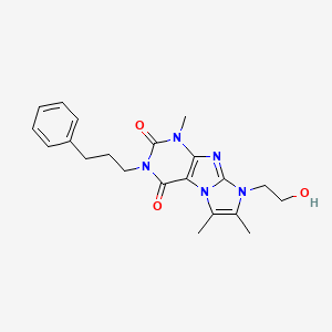 8-(2-hydroxyethyl)-1,6,7-trimethyl-3-(3-phenylpropyl)-1H-imidazo[2,1-f]purine-2,4(3H,8H)-dione