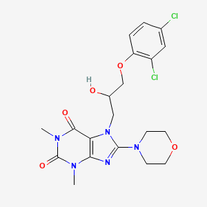 7-(3-(2,4-dichlorophenoxy)-2-hydroxypropyl)-1,3-dimethyl-8-morpholino-1H-purine-2,6(3H,7H)-dione