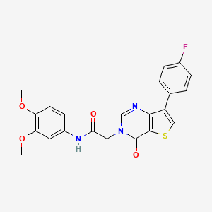 N-(3,4-dimethoxyphenyl)-2-[7-(4-fluorophenyl)-4-oxothieno[3,2-d]pyrimidin-3(4H)-yl]acetamide