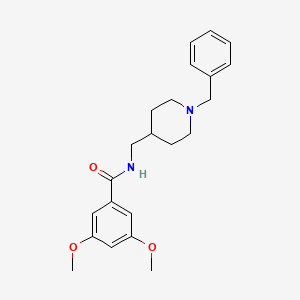 molecular formula C22H28N2O3 B2939439 N-((1-benzylpiperidin-4-yl)methyl)-3,5-dimethoxybenzamide CAS No. 953932-85-9