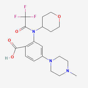 4-(4-methylpiperazin-1-yl)-2-(2,2,2-trifluoro-N-(tetrahydro-2H-pyran-4-yl)acetamido)benzoic acid