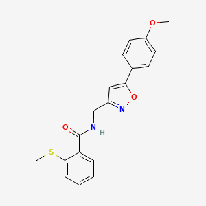 N-((5-(4-methoxyphenyl)isoxazol-3-yl)methyl)-2-(methylthio)benzamide