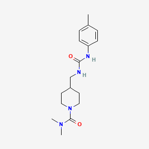 molecular formula C17H26N4O2 B2939454 N,N-dimethyl-4-((3-(p-tolyl)ureido)methyl)piperidine-1-carboxamide CAS No. 2034461-15-7