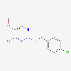 4-Chloro-2-((4-chlorobenzyl)sulfanyl)-5-methoxypyrimidine
