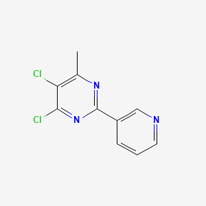 molecular formula C10H7Cl2N3 B2939463 4,5-Dichloro-6-methyl-2-(3-pyridyl)pyrimidine CAS No. 681260-51-5