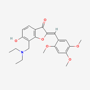 (Z)-7-((diethylamino)methyl)-6-hydroxy-2-(2,4,5-trimethoxybenzylidene)benzofuran-3(2H)-one