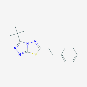 molecular formula C15H18N4S B293947 3-Tert-butyl-6-(2-phenylethyl)[1,2,4]triazolo[3,4-b][1,3,4]thiadiazole 