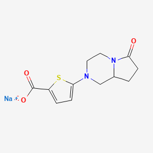 molecular formula C12H13N2NaO3S B2939473 Sodium 5-{6-oxo-octahydropyrrolo[1,2-a]piperazin-2-yl}thiophene-2-carboxylate CAS No. 1909316-04-6