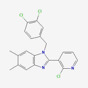 2-(2-chloro-3-pyridinyl)-1-(3,4-dichlorobenzyl)-5,6-dimethyl-1H-1,3-benzimidazole