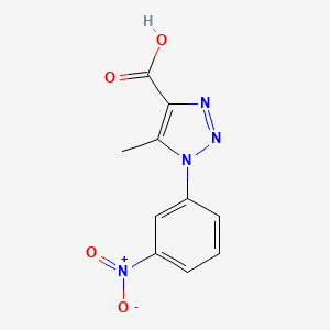 molecular formula C10H8N4O4 B2939478 5-methyl-1-(3-nitrophenyl)-1H-1,2,3-triazole-4-carboxylic acid CAS No. 929975-73-5