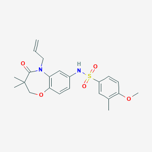 N-(5-allyl-3,3-dimethyl-4-oxo-2,3,4,5-tetrahydrobenzo[b][1,4]oxazepin-7-yl)-4-methoxy-3-methylbenzenesulfonamide