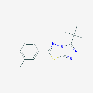 molecular formula C15H18N4S B293951 3-Tert-butyl-6-(3,4-dimethylphenyl)[1,2,4]triazolo[3,4-b][1,3,4]thiadiazole 