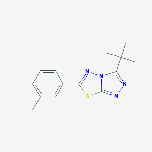 3-Tert-butyl-6-(3,4-dimethylphenyl)[1,2,4]triazolo[3,4-b][1,3,4]thiadiazole