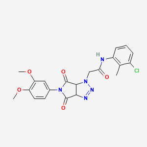 N-(3-chloro-2-methylphenyl)-2-[5-(3,4-dimethoxyphenyl)-4,6-dioxo-4,5,6,6a-tetrahydropyrrolo[3,4-d][1,2,3]triazol-1(3aH)-yl]acetamide